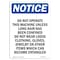 Signmission OSHA Sign, Do Not Operate This Machine Unless, 10in X 7in Rigid Plastic, 7" W, 10" H, Portrait OS-NS-P-710-V-11324 - alternate 1